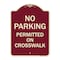Signmission No Parking Permitted on Crosswalk Heavy-Gauge Aluminum Architectural Sign, 24" x 18", BU-1824-23678 A-DES-BU-1824-23678 - alternate 1